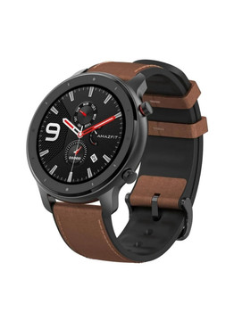 Умные часы Amazfit GTR 47 mm aluminium case, leather strap