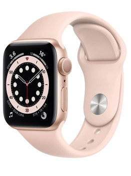 Apple Watch Series 6 GPS 44mm Aluminum Case with Sport Band Gold/Pink (золотистый/розовый песок) M00E3