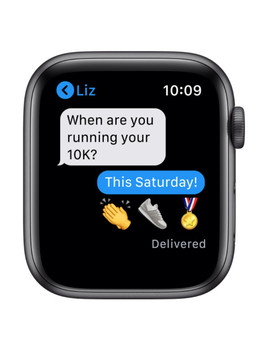 Apple Watch Series 6 GPS 44mm Aluminum Case with Sport Band Space Grey/Black (серый космос/черный) M00H3