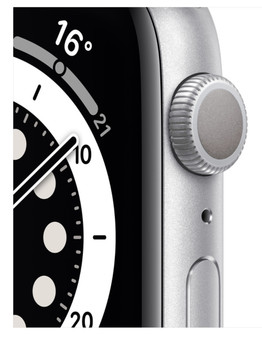 Apple Watch Series 6 GPS 44mm Aluminum Case with Sport Band Space Silver/White (серебристый/белый) M00D3