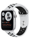 Apple Watch Series 6 GPS 44mm Aluminum Case with Nike Sport Band Space (серебристый/чистая платина/черный) MG293