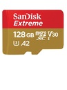 Карта памяти SanDisk Extreme microSDXC Class 10 UHS Class 3 V30 A2 160MB/s 128Gb + SD adapter