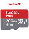 Карта памяти SanDisk Ultra microSDXC Class 10 UHS Class 1 A1 100MB/s 200GB + SD adapter