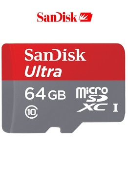 Карта памяти SanDisk Ultra microSDXC Class 10 UHS Class 1 A1 100MB/s 64GB + SD adapter