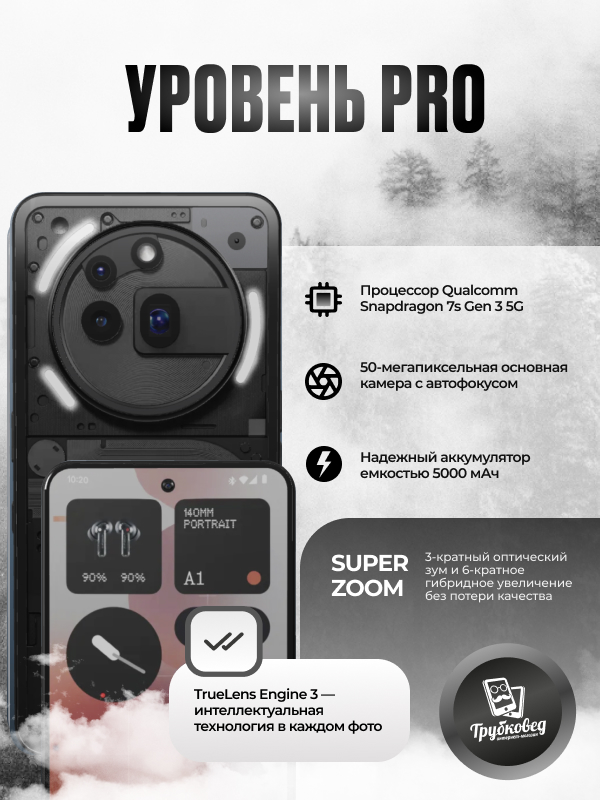 Nothing Phone (3a) Pro 12/256 ГБ Black