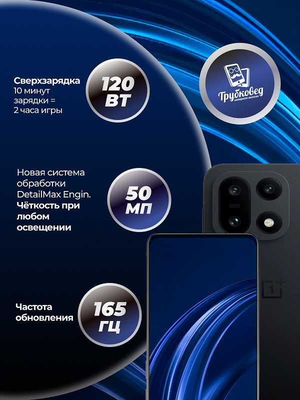 OnePlus 15 16/512 ГБ Absolute Dark (CPH2745) India OnePlus 15 16/512 ГБ Absolute Dark (CPH2745) India