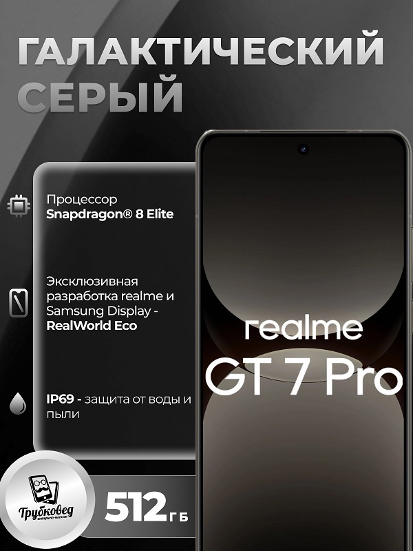 Realme GT7 Pro 12/512 ГБ Titanium(серый) RU