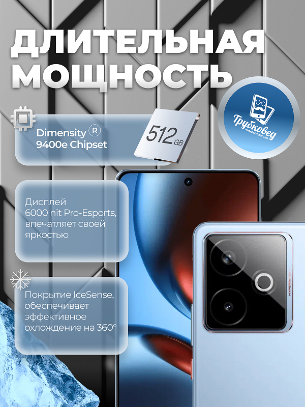 Realme GT7 12/512 ГБ IceSense Blue