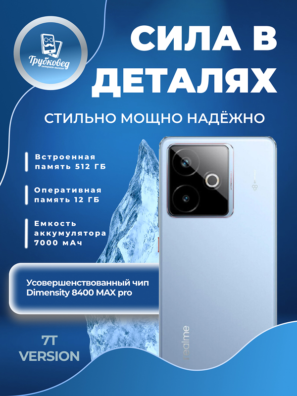 Realme GT 7T 12/512 ГБ IceSense Blue