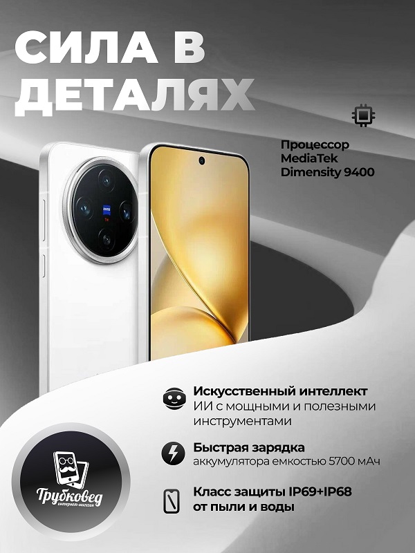 Vivo X200 Pro Mini 16/1 ТБ White (V2419A)