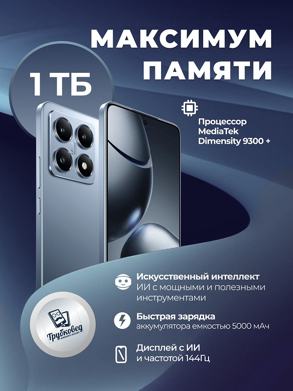 Xiaomi 14T Pro 12/1 ТБ Titan Blue (синий) Global Version