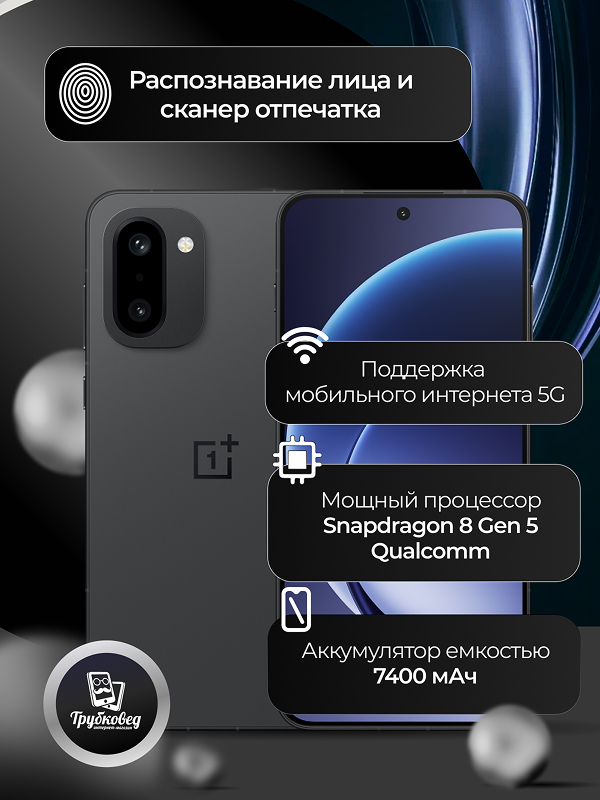 OnePlus 15R 12/512 ГБ Charcoal Black (CPH2767)
