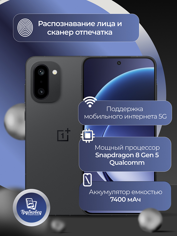 OnePlus 15R 12/512 ГБ Charcoal Black (CPH2769)