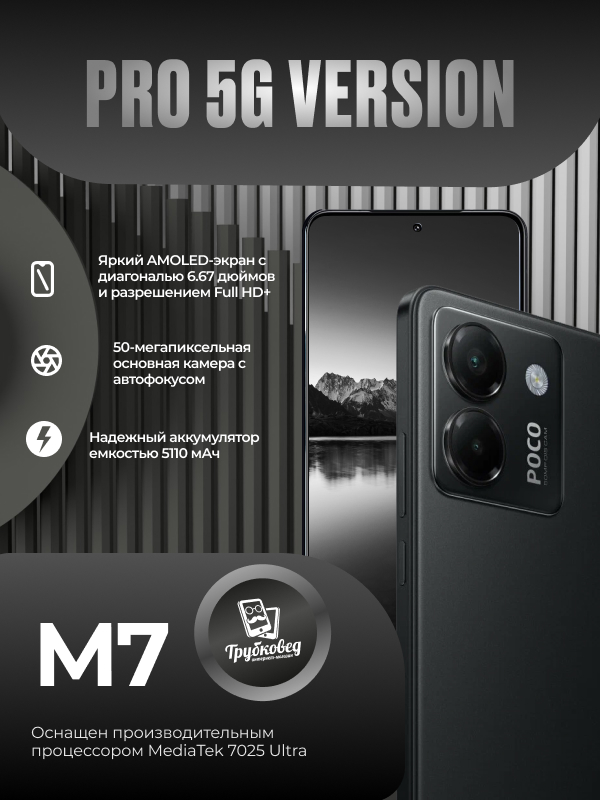 Xiaomi Poco M7 Pro 5G 12/512 ГБ Black
