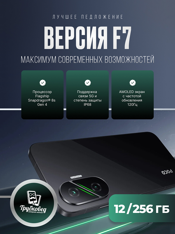 Xiaomi Poco F7 12/256 ГБ Black